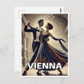Carte Postale Vienne Waltz Dancing Couple Travel (Devant / Derrière)