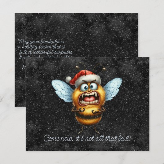 Carte Postale Viens, ce n'est pas que la mauvaise abeille (Devant / Derrière)