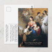 Carte Postale Vierge à l'Enfant avec Sainte Rose (Devant / Derrière)