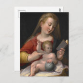 Carte Postale Vierge à l'enfant du XVIe siècle (Devant / Derrière)