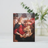 Carte Postale 'Vierge à l'enfant et deux anges' (Debout devant)