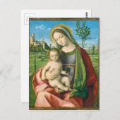 Carte Postale Vierge à l'enfant par Giovanni Bellini (Devant / Derrière)