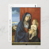 Carte Postale Vierge à l'enfant par Giovanni Bellini (Devant / Derrière)