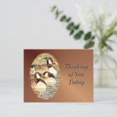 Carte postale vierge à l'oie canadienne - personna (Debout devant)