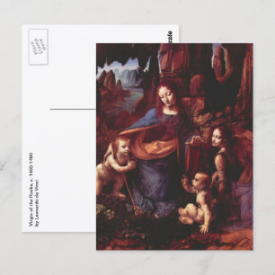 Carte Postale Vierge aux rochers de Léonard de Vinci