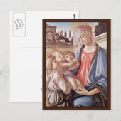 Carte Postale Vierge Avec Deux Anges, Par Sandro Botticelli (Devant / Derrière)