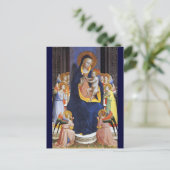 CARTE POSTALE VIERGE AVEC ENFANT, ANGELS ET SAINTS (Debout devant)