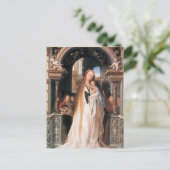 Carte Postale VIERGE AVEC ENFANT ET ANGELS, Parchemin (Debout devant)