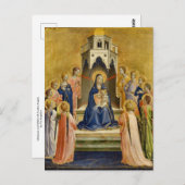 Carte Postale Vierge avec enfant et douze anges, Fra Angelico (Devant / Derrière)