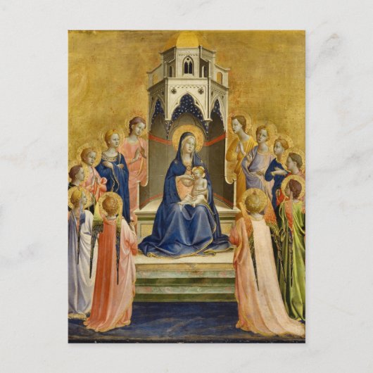 Carte Postale Vierge avec enfant et douze anges, Fra Angelico (Devant)