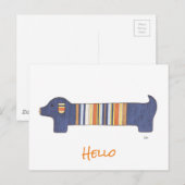 Carte postale vierge - Dachshund #1 (Devant / Derrière)