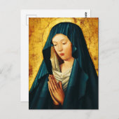 Carte Postale Vierge dans la prière de Riga (Devant / Derrière)