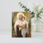 Carte Postale Vierge de Jésus Rose et Enfant Enfant (Debout devant)