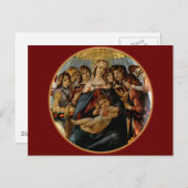 Carte Postale Vierge de la grenade - Botticelli (Devant / Derrière)