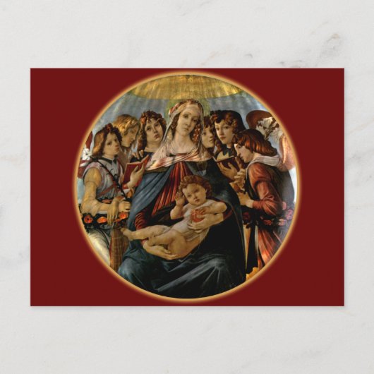 Carte Postale Vierge de la grenade - Botticelli (Devant)