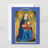 Carte Postale "Vierge de la grenade" Fra Angelico (Devant / Derrière)
