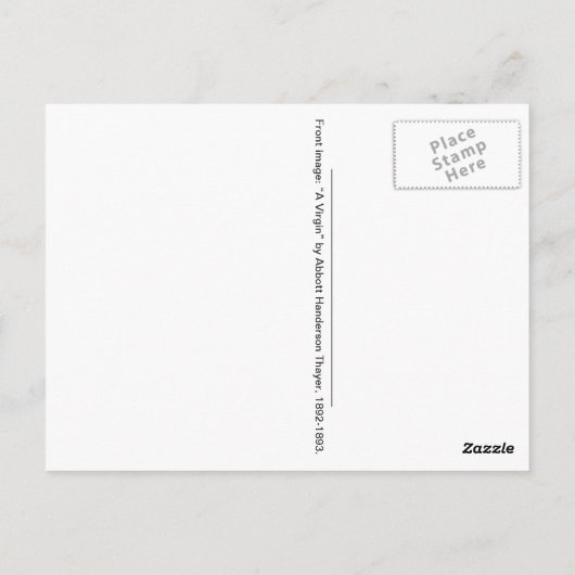 Carte postale Vierge de Thayer (Dos)