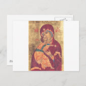 Carte Postale Vierge de Vladimir (Devant / Derrière)