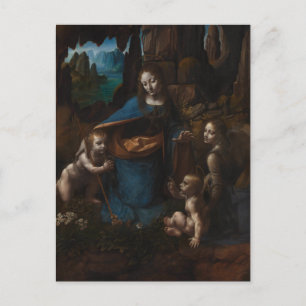 Carte Postale Vierge des Rochers par Léonard de Vinci