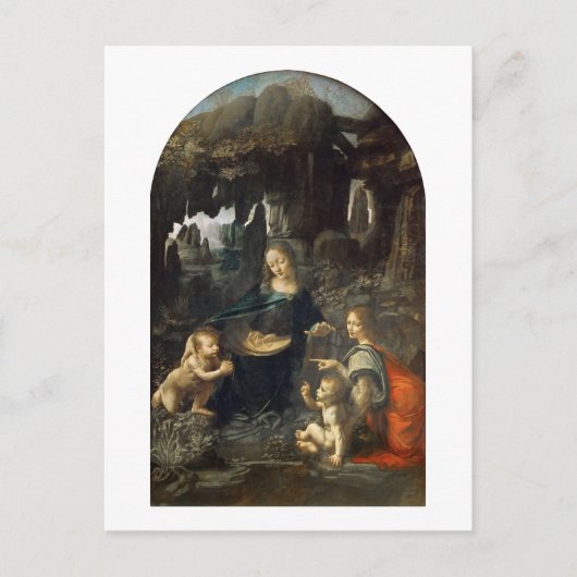 Carte Postale Vierge des Roches, Léonard de Vinci (Devant)