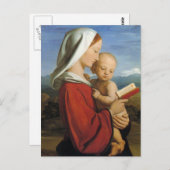 Carte Postale Vierge écossaise et enfant du XIXe siècle (Devant / Derrière)