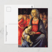 Carte Postale Vierge & Enfant et cinq anges de Botticelli Postc (Devant / Derrière)