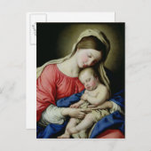 Carte Postale Vierge et enfant (Devant / Derrière)