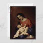Carte Postale Vierge et enfant, 1658 (Devant / Derrière)