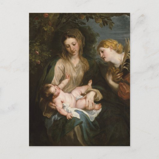 Carte Postale Vierge et enfant - Anthony Van Dyck (Devant)