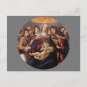 Carte Postale Vierge et enfant aux anges par Sandro Botticelli (Devant)