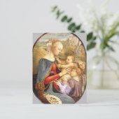 Carte Postale Vierge et enfant avec deux anges par Botticelli Po (Debout devant)