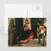 Carte Postale Vierge et enfant avec saint Antoine de Padoue (Devant / Derrière)