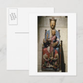 Carte Postale Vierge et enfant (bois polychrome) (Devant / Derrière)