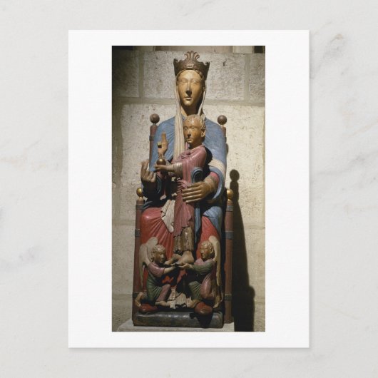 Carte Postale Vierge et enfant (bois polychrome) (Devant)