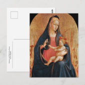 Carte Postale Vierge et enfant des raisins par Fra Angelico (Devant / Derrière)