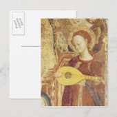 Carte Postale Vierge et enfant Enthroné de six anges (Devant / Derrière)