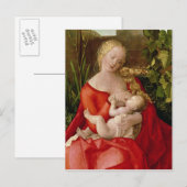 Carte Postale Vierge et enfant 'Vierge à l'Iris', 1508 (Devant / Derrière)