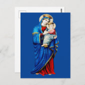 Carte Postale Vierge Marie avec Bébé Jésus (Devant / Derrière)