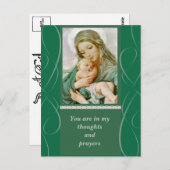 Carte Postale Vierge Marie avec Bébé Jésus (Devant / Derrière)