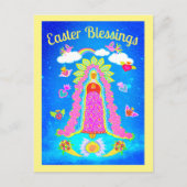 Carte Postale Vierge Marie Bénédiction de Pâques (Devant)