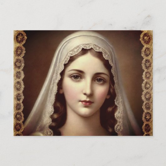 Carte Postale Vierge Marie de style rétro (Devant)