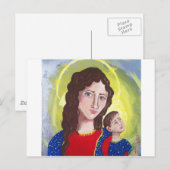 Carte Postale Vierge Marie et Bébé Jésus (Devant / Derrière)