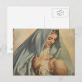 Carte postale Vierge Marie et Bébé Jésus (Devant / Derrière)