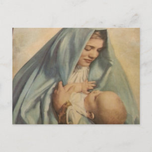 Carte postale Vierge Marie et Bébé Jésus