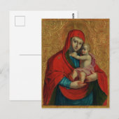 Carte Postale Vierge Marie et Enfant Jésus par Jan Rombauer (Devant / Derrière)