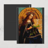 Carte Postale Vierge Marie par Jan van Eyck (Devant / Derrière)