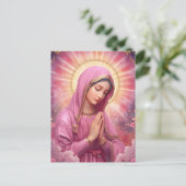 Carte Postale Vierge Marie priant Noël (Debout devant)