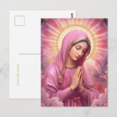 Carte Postale Vierge Marie priant Noël (Devant / Derrière)
