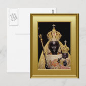 Carte Postale Vierge noire Marie et enfant Jésus (Devant / Derrière)