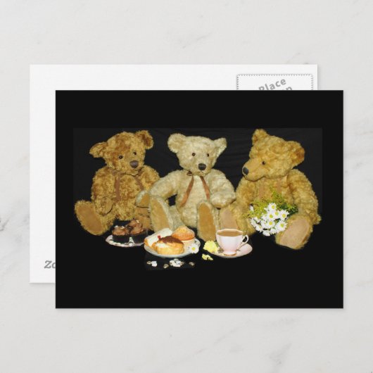 Carte postale vierge Teddy Bear (Devant / Derrière)